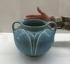 Rare 1919 Large Rookwood Blue Tulip Vase Pot with Handles Art Pottery American