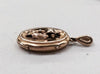 Antique English Victorian Locket Gold Filled Seed Pearl Buckle Feather