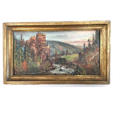 Antique Landscape by Listed Artist Harry Learned