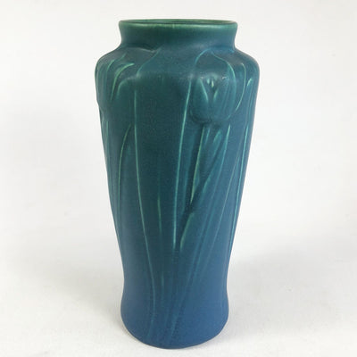 Rare 1914 Rookwood Tall Blue Green Matte Tulips Vase Arts Crafts Pottery