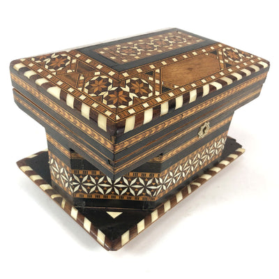 Moroccan Inlaid Wood Jewelry Box