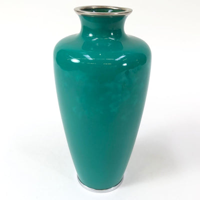 Enameled Green Vase