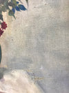 Vintage Oil on Canvas Floral Still Life Signed Hans Menhard