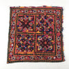 1970's Embroidered Indian Tapestry Square with Mirrors and Knotted Tassels 