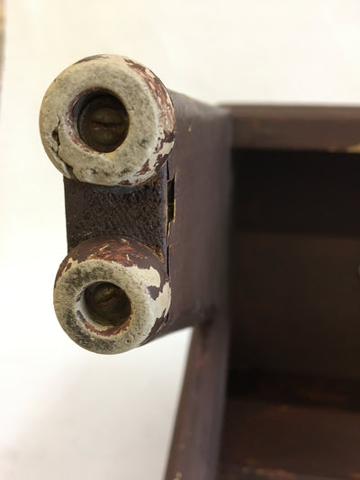 Unique Vtg Handpainted Rustic Wooden Step Stool