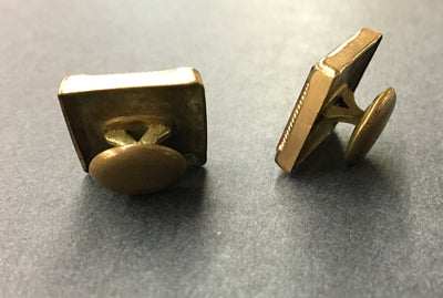 Pair Polished Stone Cuff Links