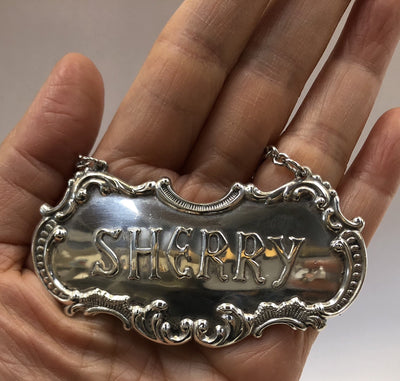 1960's Gorham Sterling Silver Sherry Bottle Tag