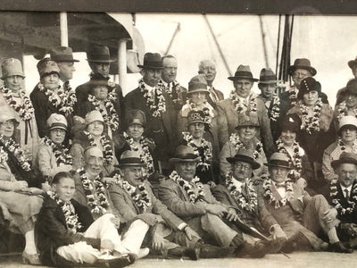 1920s Framed B&W Group Photograph in Honolulu Bert Covell