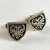 F&S Sterling Heraldic Double Eagle "Ever Watchful" Cufflinks