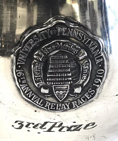 1910 Hoover Smith Silver Trophy Loving Cup - University PA Penn Race