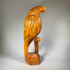 Large Carved Wood Parrot Vintage 16.5" tall