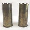 1918 WWI trench art brass vases etched at The Mart Collective in Venice, CA