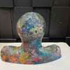 Abstract Stoneware Bust Finished in Oil Paint