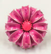 Vintage Pink Flower Pin 1960s